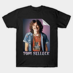 vintage colorfull tom selleck poster 1 T-Shirt